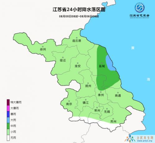 ​受台风黑格比影响 江苏省东南部地区将出现大到暴雨